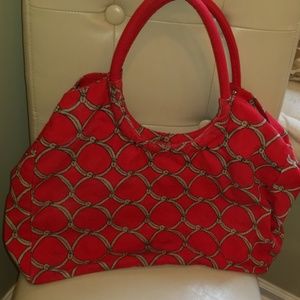 Nautical purse red/white/black